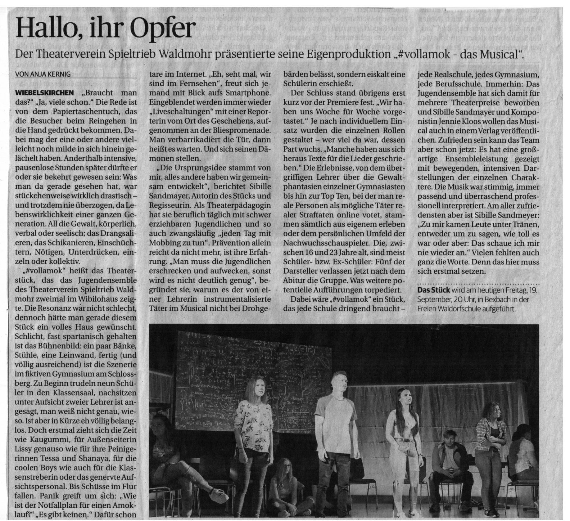 Kritik der Saarbrücker Zeitung zu #vollamok